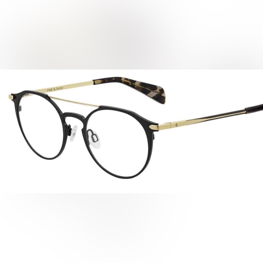 rag & bone Men's/Unisex Navy Round Titanium-Front Eyeglasses - Picture 2 of 9